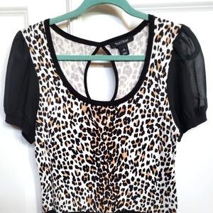 WHBM Cheetah Print Blouse